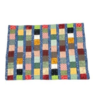 Handmade Handcrafted Baby Quilted Small Blanket Multicolored Peppa Pig